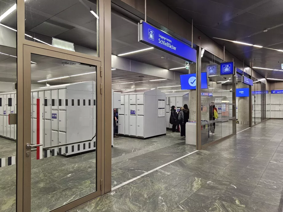 Poggyászmegőrző a Wien Hbf-en