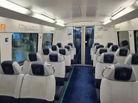 Interior of the Airport Express train
