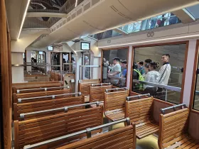 Interior of the Victoria Peak cable car