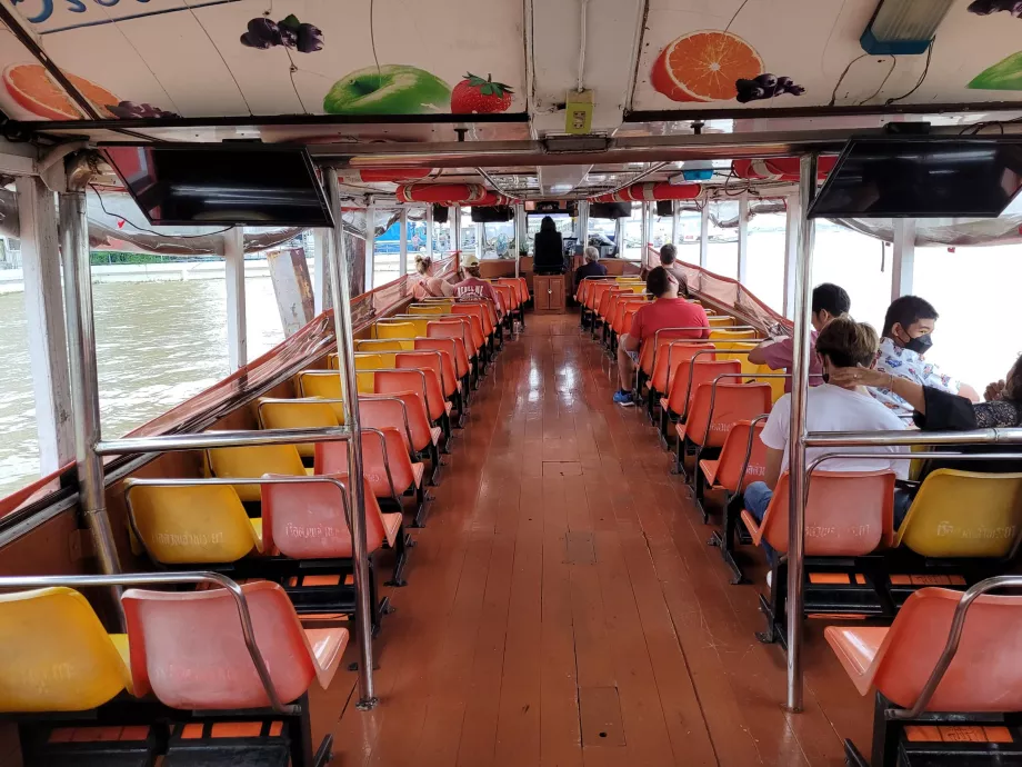 Interior of the Chao Phraya Express Boat