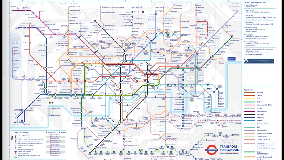 Londoni metró térkép