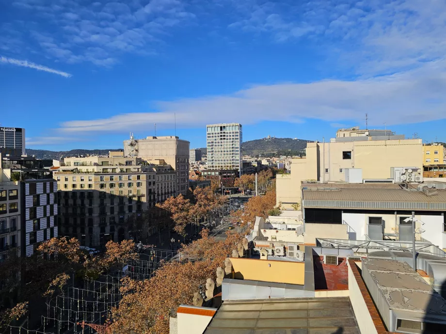 Kilátás a Casa Milá teraszáról