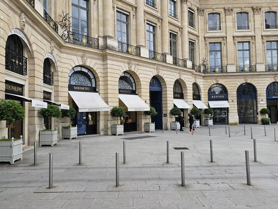 Luxus üzletek a Place-Vendôme-on