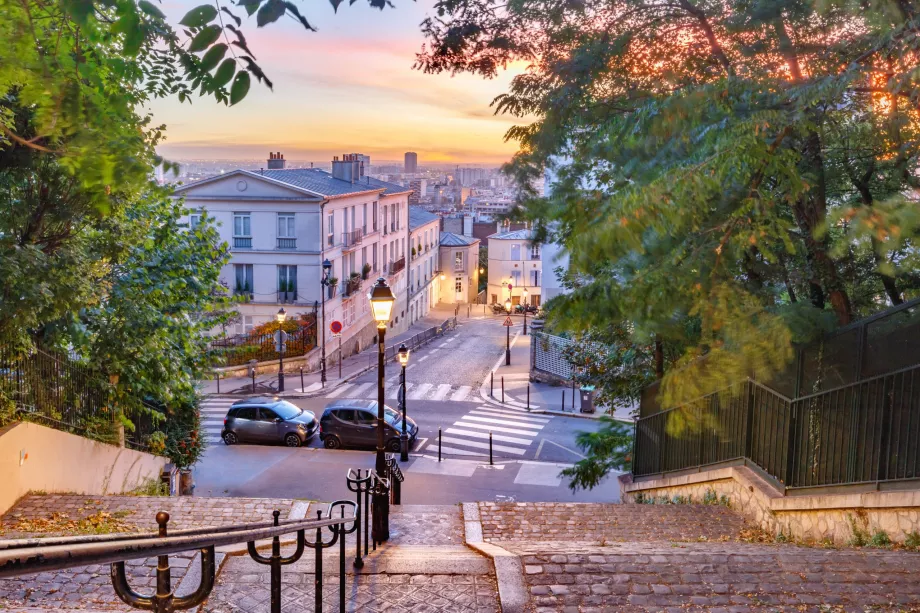 Lépcső a Montmartre-ra