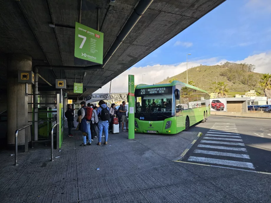 20-as busz Santa Cruz de Tenerife felé