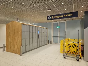 Luggage lockers in the transit zone