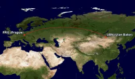 Az Eznis Airways új útvonala Prágából Ulánbátorba
