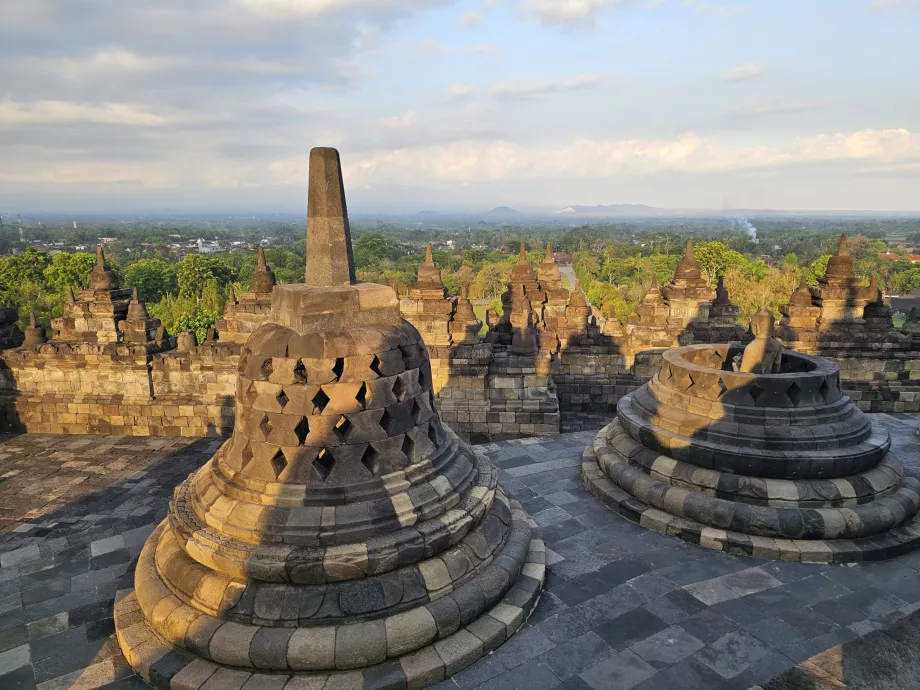 Borobudur templom, kilátás