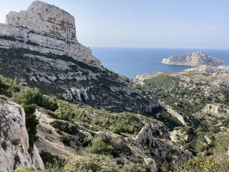 Kilátás a Calanques-ra