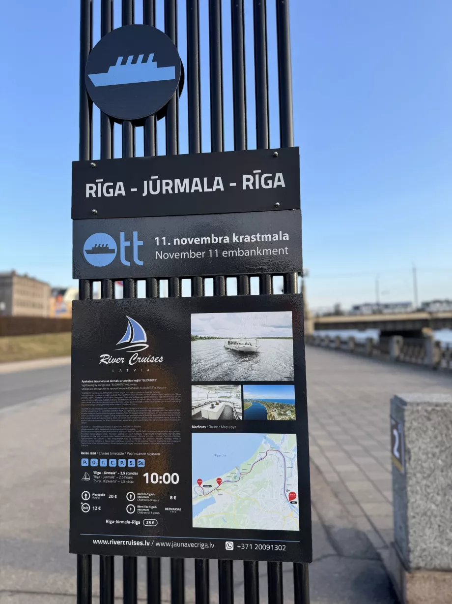 Hajókirándulás Riga - Jurmala