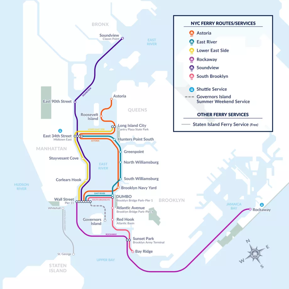 Manhattan Boat Connections Térkép