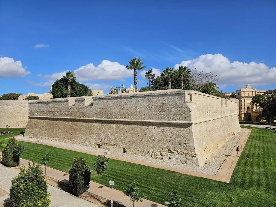 A bástyák Mdina belső részén