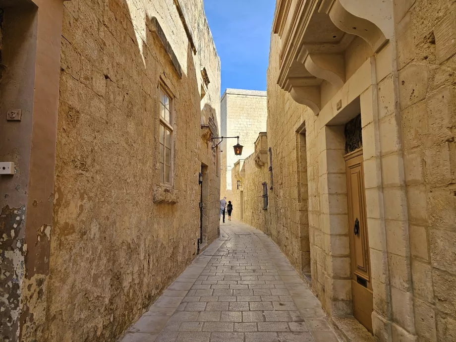 Mdina óvárosának utcái