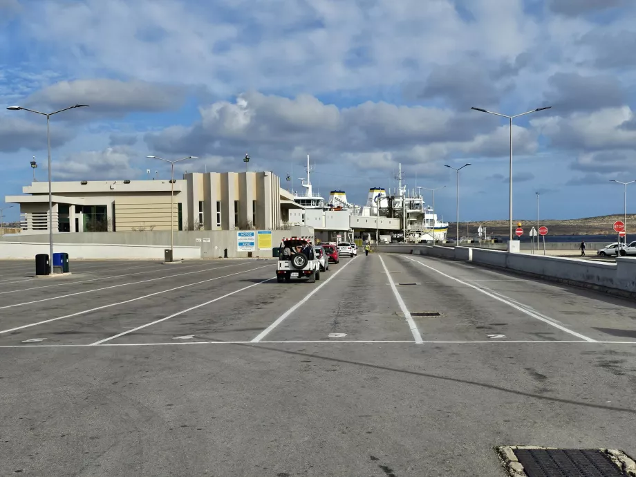 Shifting cars at Cirkewwa dock