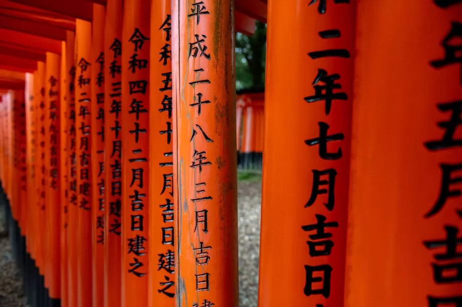 A torii kapu részlete