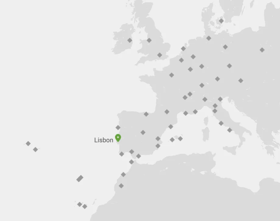 TAP Air Portugal route map